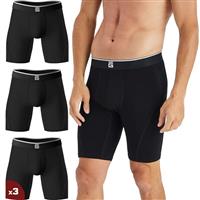 Giovici Mens Long Leg Boxers Bamboo Viscose Anti Chafing Ultra Cooling Underwear with or without Fly Sweat-Wicking Underpants