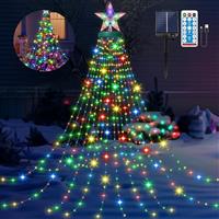 Christmas Tree Lights with Star Topper, 6.56FT 8 Modes Chris