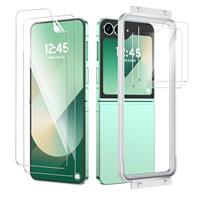 Vizvera for Samsung Galaxy Fold 5 Screen Protector [Not Glass] Accessories Flexible EPU Film and Tempered Glass Camera Lens Screen Protector HD Clear Full Coverage Bubble Free