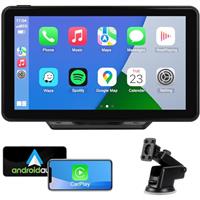 Aonerex Wireless Apple CarPlay Android Auto Screen for Car, HD Touch Screen Sat Nav Car Stereo Portable Car Play Mirror Link Music Video Player Siri/AirPlay/AUX/FM/Radio