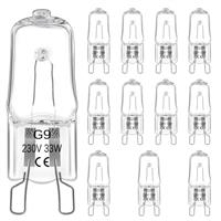 Morotty G9 Halogen Light Bulbs Dimmable, 230V G9 Halogen Bulbs Warm White, No Flicker, for Cabinet Lights, Wax Burner Bulbs, Cooker Hood, 12 Pack