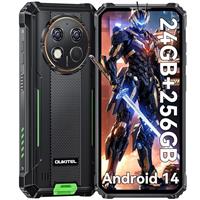 OUKITEL G1 Rugged Smartphone - Android14, 24GB RAM+256GB ROM+1TB,10600mAh Battery,48MP Camera,6.52" Rugge phone,IP68/69K Waterproof 4G Dual Sim-free&Unlocked Mobile Phones,NFC,OTG,GPS,2025(Black)