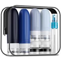 Gemice 16 Pack Travel Bottles Set, CAA Approved Leak Proof Silicone Squeezable Containers for Toiletries, Refillable Accessories 60ml 90ml for Conditioner, Shampoo, Lotion & Body Wash (BPA Free)
