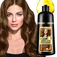 Hair Color Shampoo for Gray Hair, Hair Dye ShampooColors Hair in Minutes, Long-Lasting Color, 3-In-1 Shampoo for Color Treated Hair, Natural Herbal Ingredients Nourish Your Hair