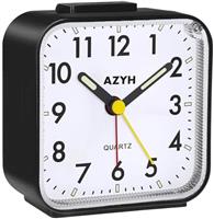 Analog Alarm Clock with No Tick, Small Retro Desk Battery Operated, Table Clock for Living Room Decor, Bedroom, Bedside, for Kids(Yellow)