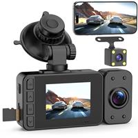 Dash Cam Front Rear Dashcam - WiFi Car Camera Cams for Cars On-Dash Mounted Security Cameras Dual Lens Dashcams Dash Can am Dadh Cam Dashcan Dadhcam Loop Recording G-Sensor 1080P