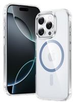 FNTCASE for iPhone 16 Case: Clear Magnetic Military Grade Drop Protection Anti Yellowing Slim Case - Rugged Shockproof Protective Transparent Cell Phone Cover