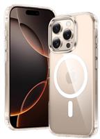 FNTCASE for iPhone 16 Case: Clear Magnetic Military Grade Drop Protection Anti Yellowing Slim Case - Rugged Shockproof Protective Transparent Cell Phone Cover
