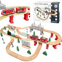 XWGKLN Wooden Train Set