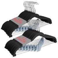 Wellong Velvet Clothes Hangers - 42cm Non-Slip Skirt Hangers