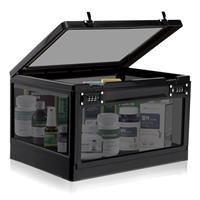 Lockable Medicine Box with Code | 24.8L Lockable Storage Box, Dual 3-Digit Locks for Medication, Locked Medicine Storage | BPA-Free Organizer for Home, Office, Fridge