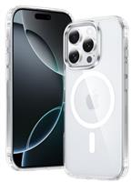 FNTCASE for iPhone 16 Case: Clear Magnetic Military Grade Drop Protection Anti Yellowing Slim Case - Rugged Shockproof Protective Transparent Cell Phone Cover