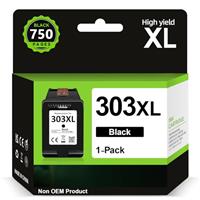 303XL High Yield Ink Cartridge Black- 750 Pages, Replacement for HP 303 Black Ink Cartridges Original, 303 Ink Cartridges, Printer Ink 303 XL for Envy Photo 7134 7830 6232 6230 7130 6220 6234 TANGO X