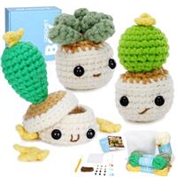 Crochet Box Crochet Kit for Beginners - Crochet Kit, Starter Friendly, Include Easy to Use Yarn, Step-by-Step Video, Patterns, Accessories, Birthday Gift for Adults, Teens.