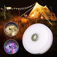 Camping String Lights, 10M Outdoor String Lights with 8 Lighting Modes, Quick Storage, Camping Lanterns for Power Outages, Type-C Fast Charging, Portable 2 in 1 Camping Lights for Camping