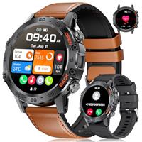 FOXBOX Smart Watch for Men, 1.39" Military Smartwatch with SpO2, Sleep Monitor, 24H Heart Rate, Tactical Fitness Watch, 300+ Watch Face, 100+ Sports, IP67 Waterproof, Make/Answer Call, 400 mAh