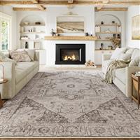 HUGEAR Vintage Rugs Area Rug Bedroom Kitchen Lounge Bedside Office Indoor Carpet Low Pile Carpets