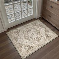 HUGEAR Vintage Rugs Area Rug Bedroom Kitchen Lounge Bedside Office Indoor Carpet Low Pile Carpets