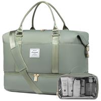 LOVEVOOK Travel Bag for Women, Waterproof Weekend Overnight Carry On Bags with Shoe Compartment, Hospital Duffel Holdall Bag with Toiletry Bag, Large Cabin Bags for Ryanair EasyJet