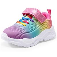 Harvest Land Girls Trainers Kids Athletic Shoes Toddlers Glitter Sneakers Breathable Tennis Running Sports Shoes