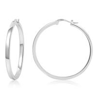 PABBEU Sterling Silver Hoop Earrings - 3 Pair, Lightweight, Hypoallergenic, 20mm, 30mm, 40mm