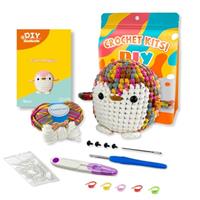 Jeslon Crochet Kit for Beginners Adults - Knitting Kit with Step-by-Step Video Tutorial, Learn to Crochet Starter Kit Amigurumi Stuffed Animals Gift for Kids