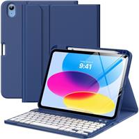 MoKo Keyboard Case for iPad 10th Generation 10.9 2022, Multi-Angle Light Magnetic Stand Cover, Detachable Wireless Bluetooth Keyboard