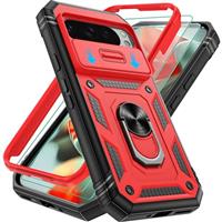 Pilaru 3 in 1 for Pixel Series Case with 2 Screen Protector & Kickstand Ring & Camera Cover Military Grade Drop Shockproof Protection [360 Full Body] Case for Google Pixel