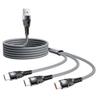 SIQIWO USB A to USB C Charger Cable 3.1A/1.2M, Fast Charging QC 3.0 USB Type C Splitter Cord with 3 USB C Connector, for iPhone 16, Samsung Galaxy S24 S23 A73, Nexus, LG, Huawei, Sony, Xiaomi, PS5