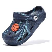HOBIBEAR Boys and Girls Classic Graphic Garden Pool Clogs Slip on Water ShoesSandals Slippers(Toddler/Little Kids/Big Kids)