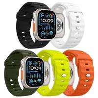 MoKo Ocean Band Compatible with Apple Watch Ultra 2 Band 49mm 45mm 44mm 42mm for Men Women,Outdoor Silicone Replacement Strap Sport Wrist band for iWatch Series 9 8 7 6 5 4 3 SE Ultra 2 1