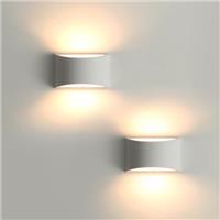 Pheashine Indoor Wall Light 7W Plaster LED Modern Wall Lights Warm White Decorative Indoor Wall Lamp for Living Room Bedroom Corridor Stairs Pathway (G9 LED Bulb Include)