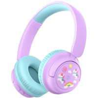 iClever BTH22 Kids Headphones Wireless, 60H Play Time, 74/85 dBA Safe Volume, Bluetooth 5.4, Over Ear Kids Bluetooth Headphones with Mic AUX Cord for iPad/Tablet/Trave/School