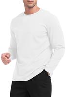 MLANM Men's Long Sleeve Zip Polo Shirt Solid Color Casual Br