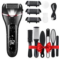 Hand Multitools Foot Callus Remover, Foot File Pedicure Kit Tools,Waterproof Foot Scrubber Dead Skin Remover with 3 Roller Heads & 2-Speed Power Pedicure Tools for Feet Hands Heel