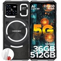 DOOGEE S cyber Rugged Smartphone Android 14, 10800mAh Battery Rugged Phone50MP AI Camera, 20GB RAM + 256 ROM, 6.58" FHD+2.4K IPS Waterdrop Phones, 5G WIFI/Dual SIM Phone/Anti-Fingerprint Film