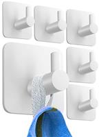 4smile no-Drill self Adhesive Hooks Stick on Heavy Duty, Rust-Free Sticky Hooks, Sticky for Hanging Towels in bathrooms, Tae Towel Holder Stick on Walls