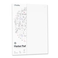 Ohuhu Sketchbook Bleedproof Double Sided, 60 Sheets/120 Pages of 150GSM Smooth Drawing Paper, Large Paper Size, Glue-Bound Art Book Marker Pad for Alcohol Markers Christmas