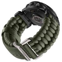 Bandletic Compatible with Garmin Fenix 6 Pro Strap - Fenix 7/Fenix 6/Fenix 5/Fenix E/8 Strap, QuickFit 22mm Nylon Braided Sport Band for Epix 2/Epix 2 Pro 47mm/Forerunner 945/965/955/Instinct 2, Black