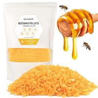VALLYDOM Beeswax, Beeswax Pellets, Candle Wax, Organic Beeswax, Wax for Candles Making, Beeswax Candles,Beeswax for Skin, Soap Making Supplies, Candle Making, Candle Wax for Making Candles
