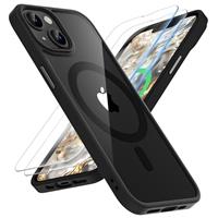 ORETECH Magnetic Case for iPhone 12 Case & iPhone 12 Pro Case, [Compatible with Magsafe] [2 x Glass Screen Protector] [Not Yellowing] Slim Shockproof Protection Matt Frosted Back Case
