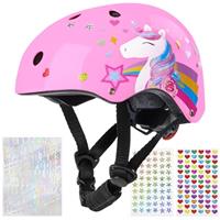 Kids Bike Helmet,Unicorn Castle Toddler Helmet Adjustable Skateboard Helmet Age 3-8 Years Cycling Skateboard Inline Skating Scooter