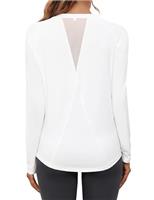 Gyabnw Women Activewear Gym Tops Ladies Workout Long Sleeve Running Tee Yoga Sport Tshirt Top