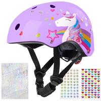 Kids Bike Helmet,Unicorn Castle Toddler Helmet Adjustable Skateboard Helmet Age 3-8 Years Cycling Skateboard Inline Skating Scooter