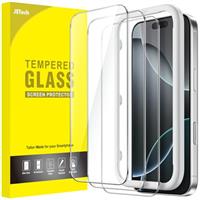 JETech Screen Protector for iPhone, Tempered Glass Film with Easy Installation Tool, Case-Friendly, HD Clear