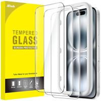 JETech Screen Protector for iPhone, Tempered Glass Film with Easy Installation Tool, Case-Friendly, HD Clear