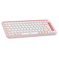Logitech POP ICON KEYS Wireless Bluetooth Keyboard, Comfortable Typing, Programmable Keys, Easy-Switch Between up to 3 Devices, for Laptop, Tablet, PC, QWERTY UK English Layout Rose