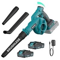 PULITUO Cordless Leaf Blower, 20V Leaf Blower with 4.0Ah Battery & Charge, Electric Blower Cordless with 400CFM, Lightweight Handheld for Garden Leaves, Wood Chips, Yard Clean
