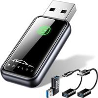 Mavlou Wireless CarPlay Adapter UK, Stable Fast Mini Carplay Wireless Dongle, Convert Wired to Wireless Car Play, Plug & Play, OTA Upgrade, for iPhone iOS 10+ & Cars with Wired CarPlay (black)