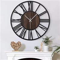 Mee 2ou Large Wall Clock for Living Room Decor, Non Ticking Silent, Battery Operated Modern Vintage Extra Large Decorative Wall Clock for Bedroom Kitchen Farmhouse